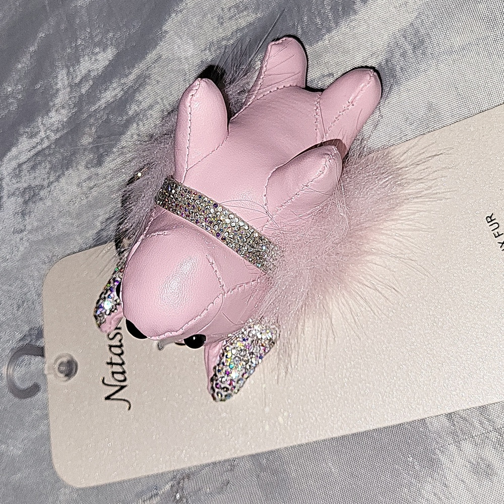 Natasha Sparkly Dog Keychain Bag Charm Bnwt Te Rt TL M - Picture 6 of 6